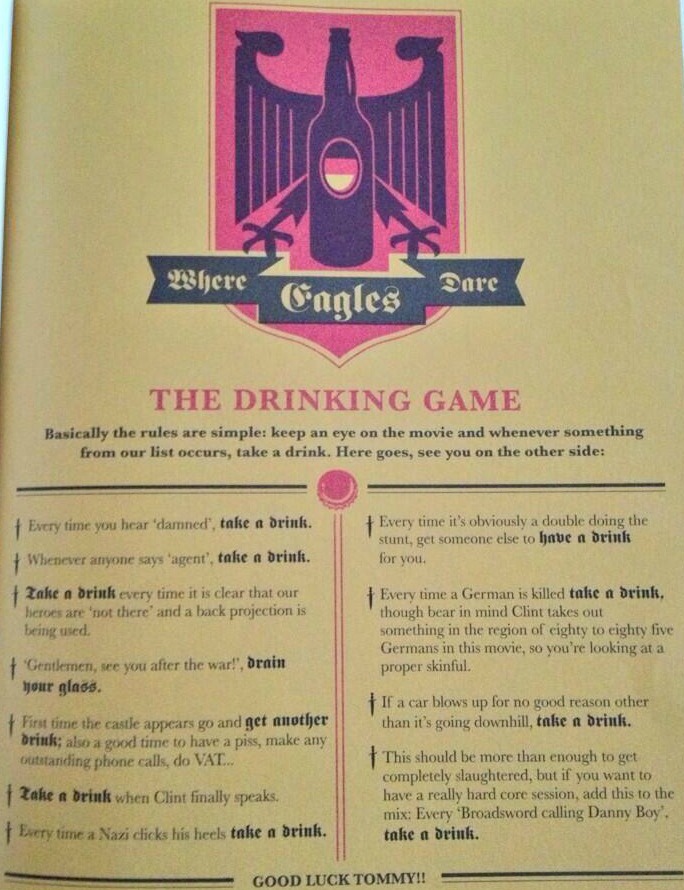 eagles dare drinking game
