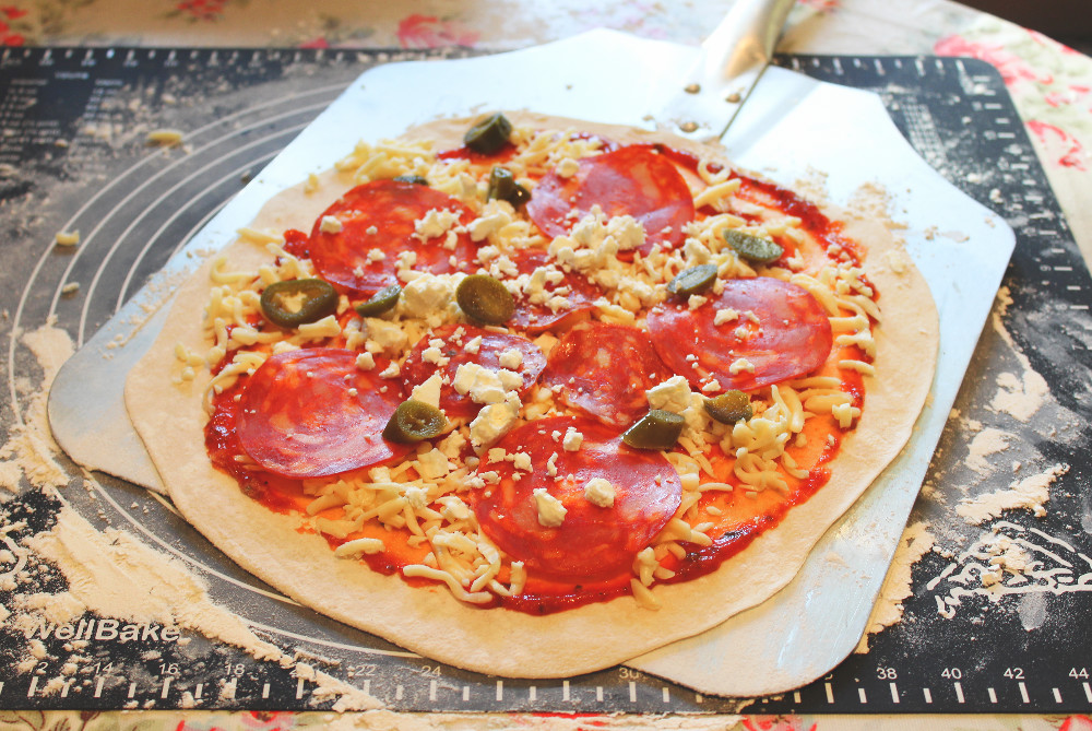 Pizza ready to cook